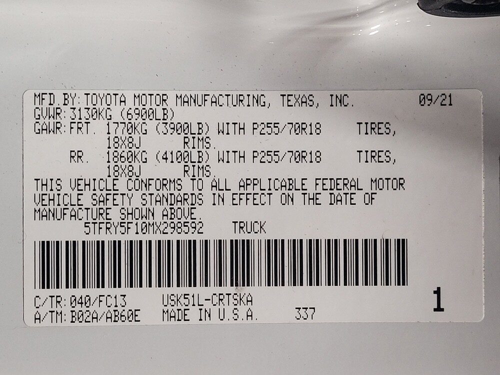 2021 Toyota Tundra in Orlando, FL 32808 - 18129985 33