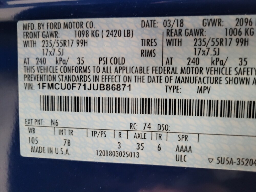 2018 Ford Escape in Las Vegas, NV 89104 - 18129987 33