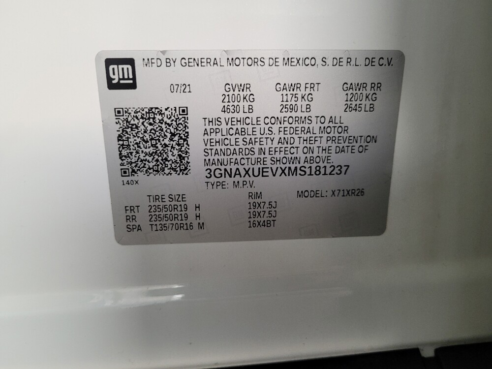 2021 Chevrolet Equinox in Maple Heights, OH 44137 - 18130024 33