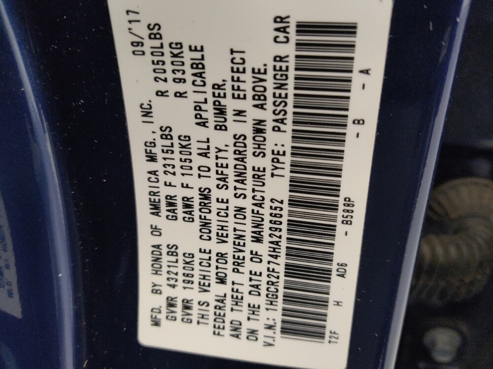 2017 Honda Accord in Topeka, KS 66611 - 18130029 33