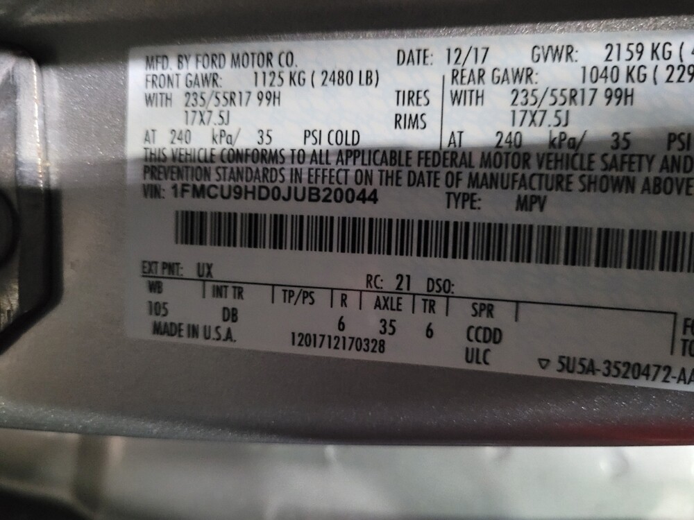 2018 Ford Escape in Laurel, MD 20724 - 18130031 33