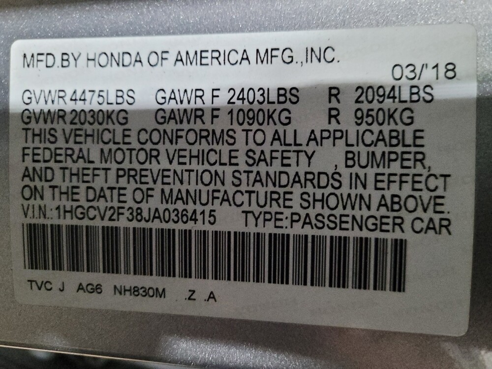 2018 Honda Accord in Richmond, VA 23235 - 18130032 33