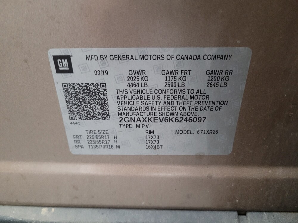 2019 Chevrolet Equinox in Downey, CA 90241 - 18130034 33