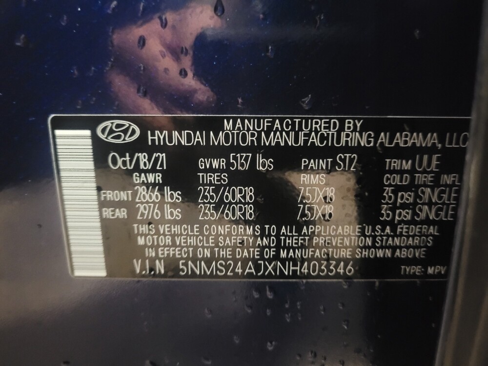 2022 Hyundai Santa Fe in Williamstown, NJ 8094 - 18130039 33