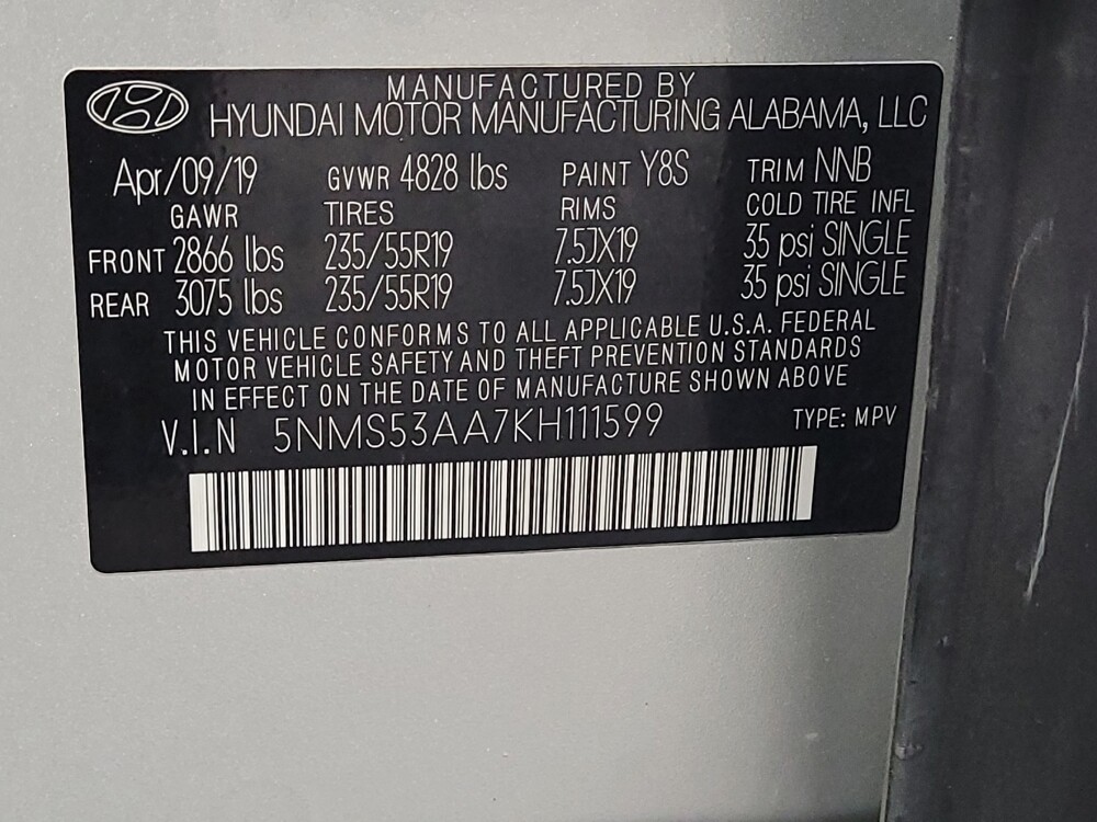 2019 Hyundai Santa Fe in Houston, TX 77060 - 18130063 33