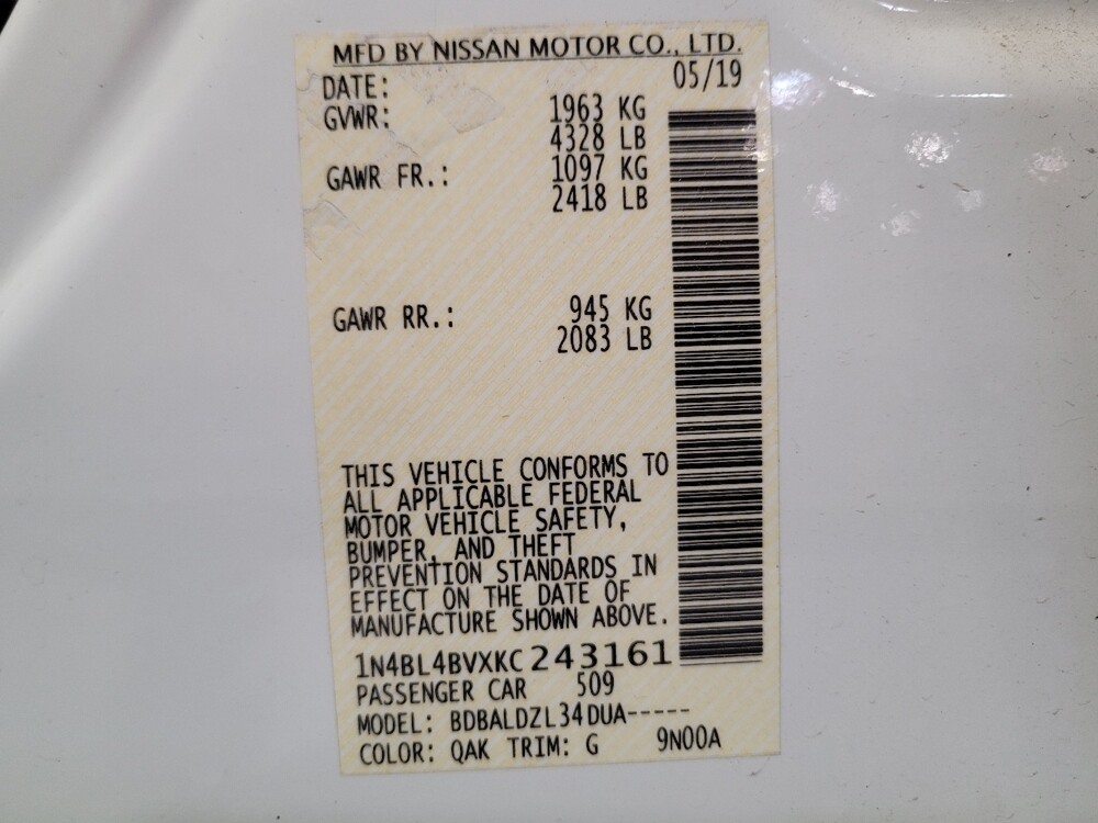 2019 Nissan Altima in Montclair, CA 91763 - 18130200 33