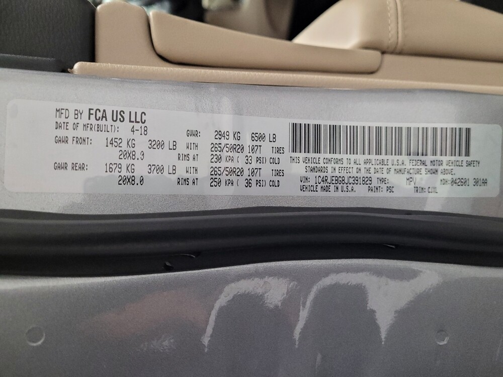 2018 Jeep Grand Cherokee in Downey, CA 90241 - 18130205 33