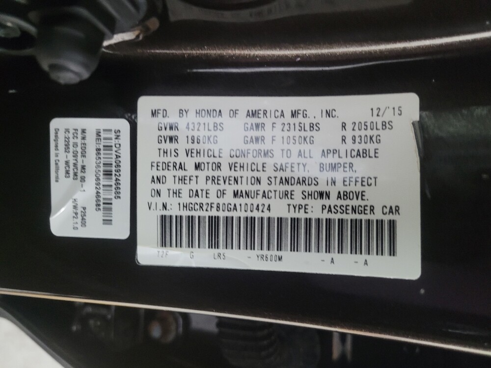 2016 Honda Accord in Augusta, GA 30907 - 18130229 33