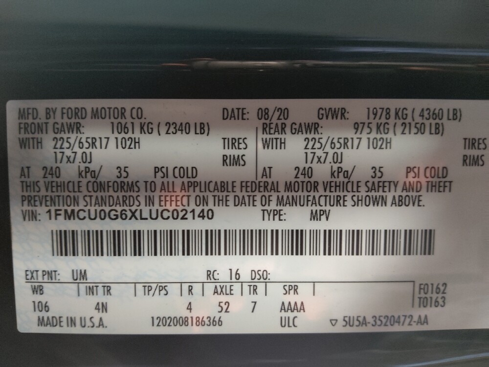 2020 Ford Escape in Stone Mountain, GA 30083 - 18130244 33