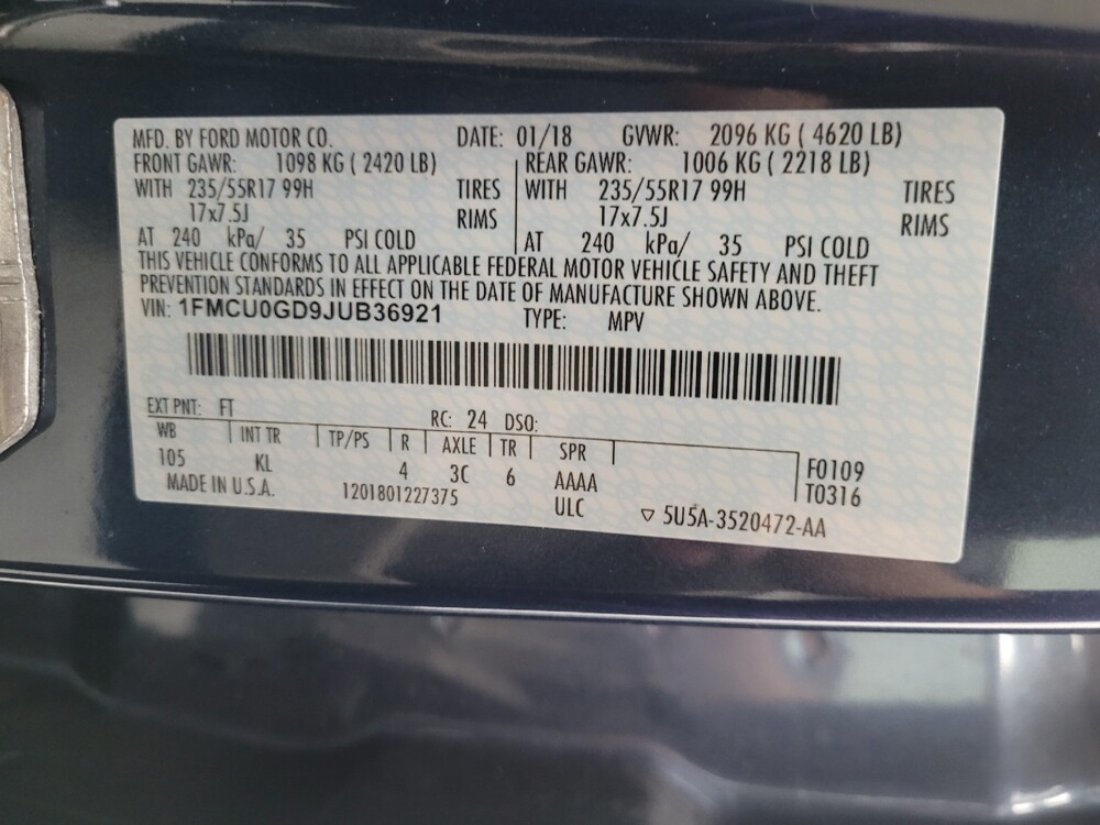 2018 Ford Escape in Las Vegas, NV 89104 - 18130299 33