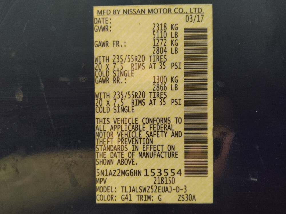 2017 Nissan Murano in Gainesville, FL 32609 - 18130313 33