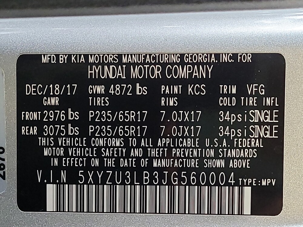 2018 Hyundai Santa Fe in Kissimmee, FL 34744 - 18130314 33