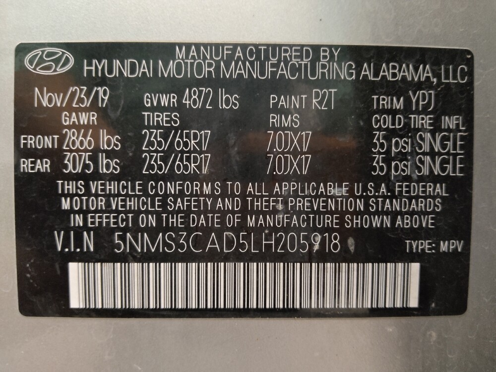 2020 Hyundai Santa Fe in Denver, CO 80012 - 18130355 33