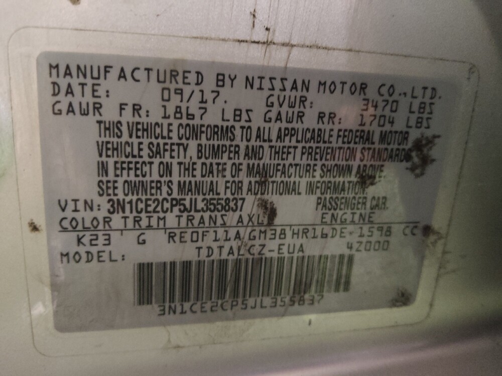 2018 Nissan Versa Note in Tulsa, OK 74145 - 18130462 33