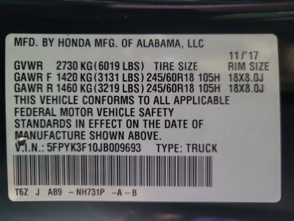 2018 Honda Ridgeline in Chattanooga, TN 37421 - 18130519 33
