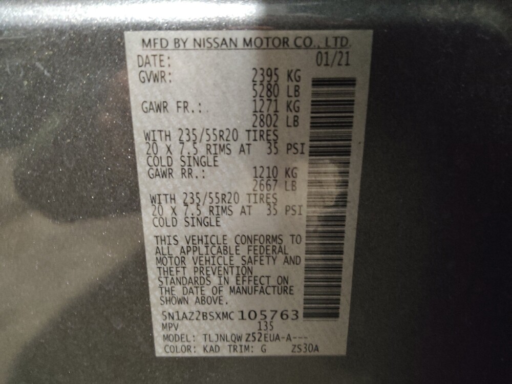 2021 Nissan Murano in Jacksonville, FL 32210 - 18130583 33