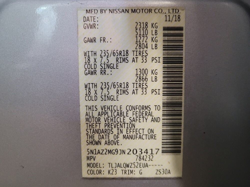 2018 Nissan Murano in Jacksonville, FL 32210 - 18130607 33