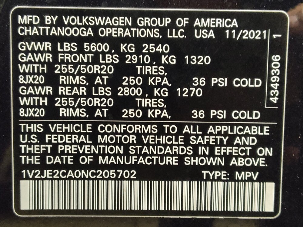 2022 Volkswagen Atlas in Orlando, FL 32808 - 18130621 33