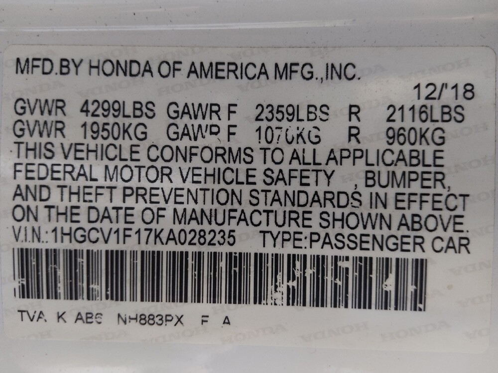 2019 Honda Accord in Houston, TX 77034 - 18130692 33