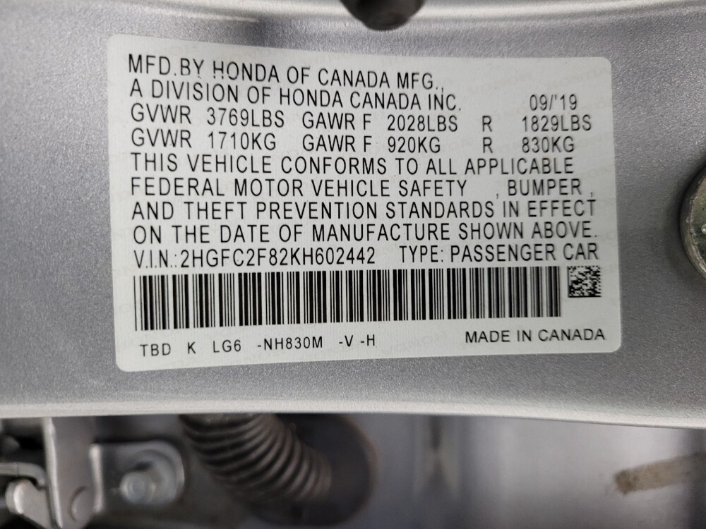 2019 Honda Civic in Eastpointe, MI 48021 - 18130785 33