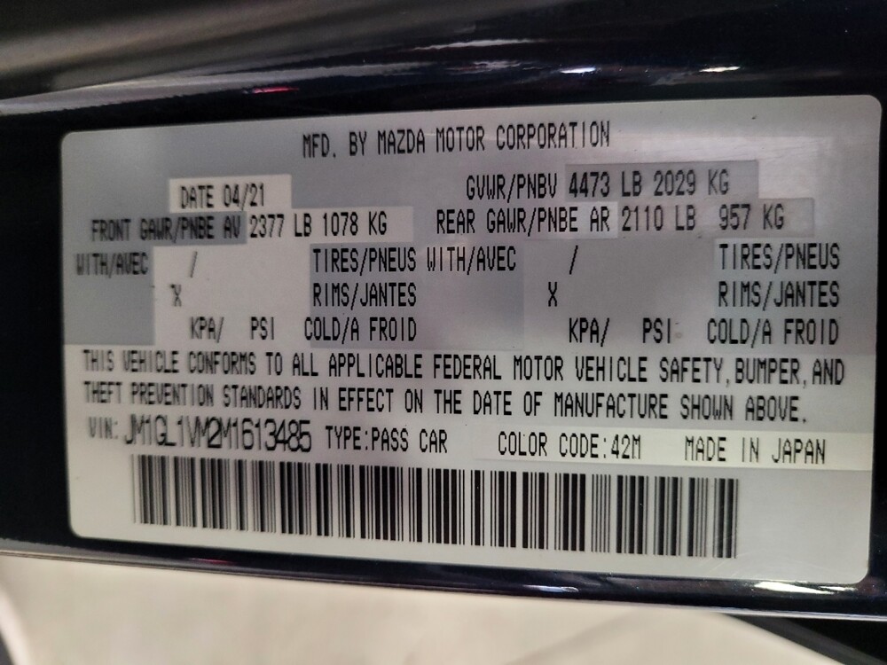 2021 MAZDA MAZDA6 in Riverside, CA 92504 - 18130859 33