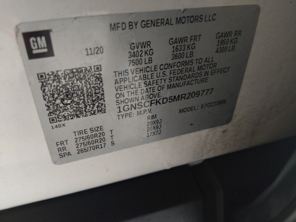 2021 Chevrolet Suburban in Union City, GA 30291 - 18130887 33