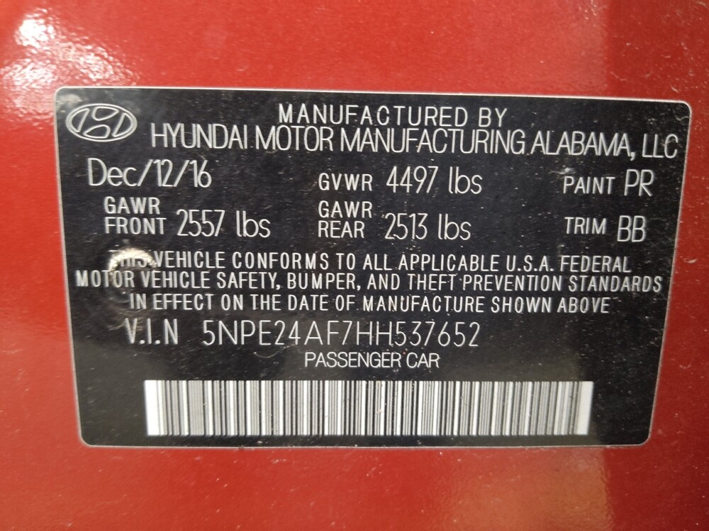 2017 Hyundai Sonata in Tallahassee, FL 32304 - 18131007 33