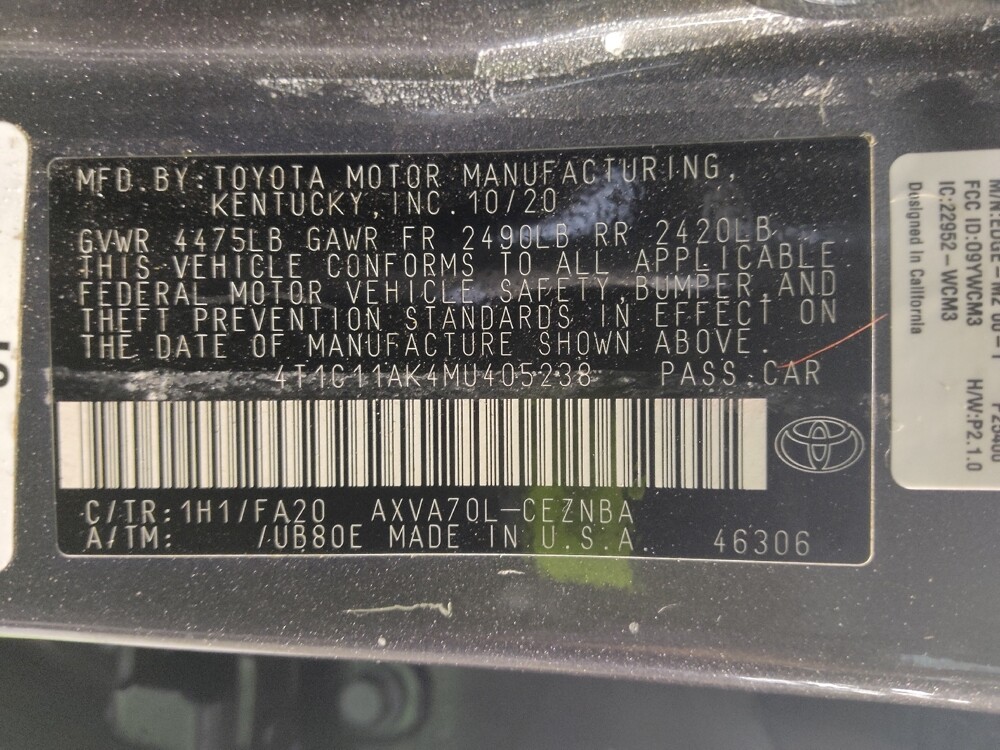 2021 Toyota Camry in Tallahassee, FL 32304 - 18131011 33