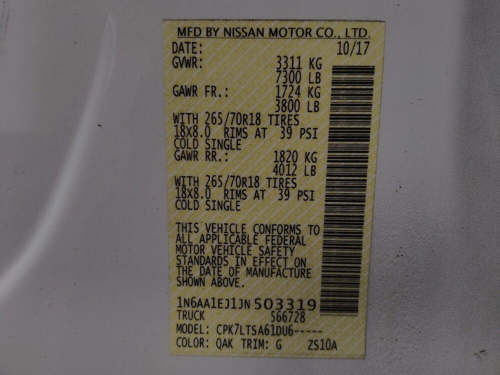 2018 Nissan Titan in Savannah, GA 31419 - 18131030 33