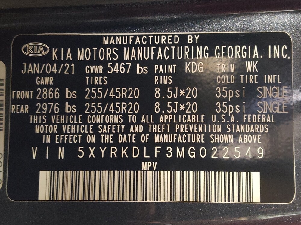 2021 Kia Sorento in Savannah, GA 31419 - 18131048 33