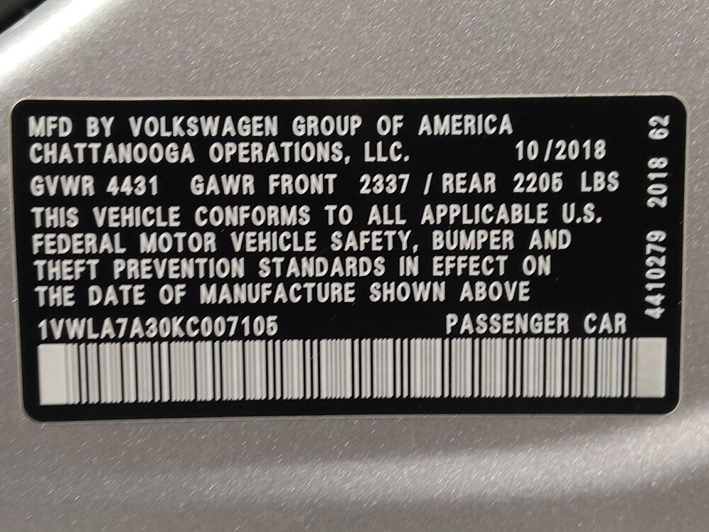 2019 Volkswagen Passat in Pensacola, FL 32505 - 18131055 33