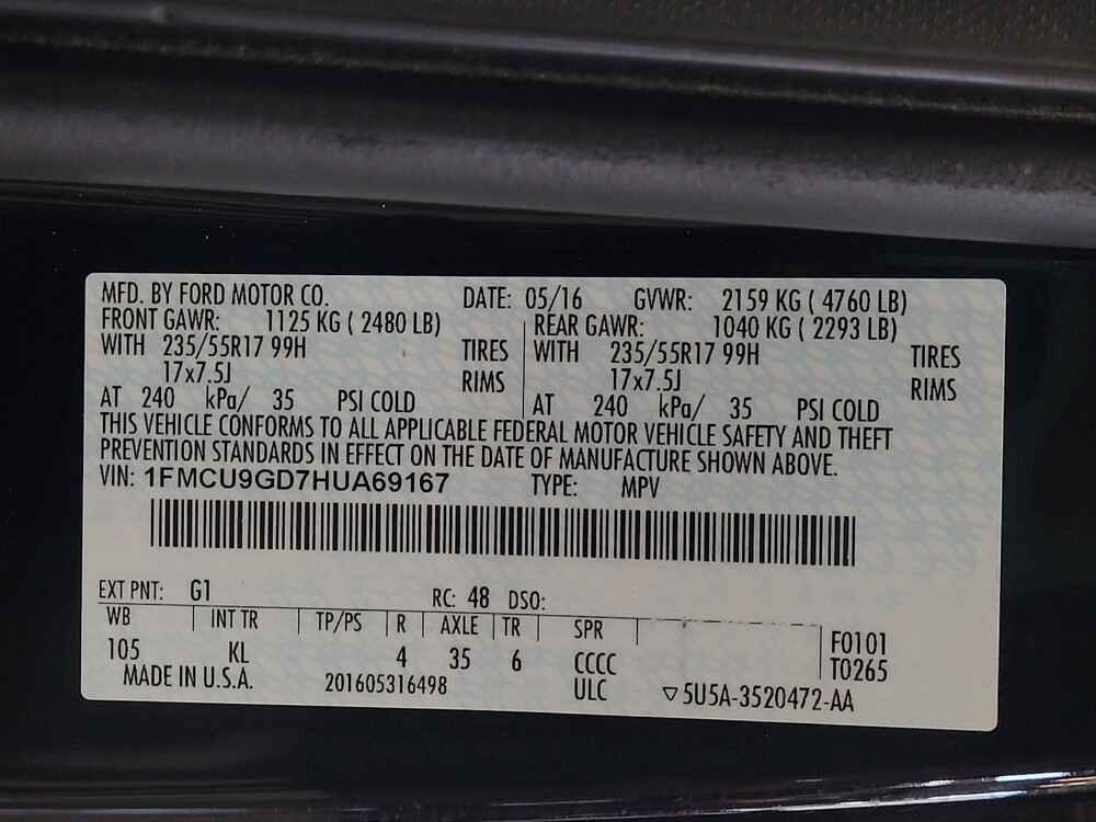 2017 Ford Escape in Kissimmee, FL 34744 - 18131061 33