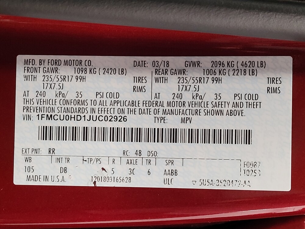 2018 Ford Escape in Savannah, GA 31419 - 18131065 33