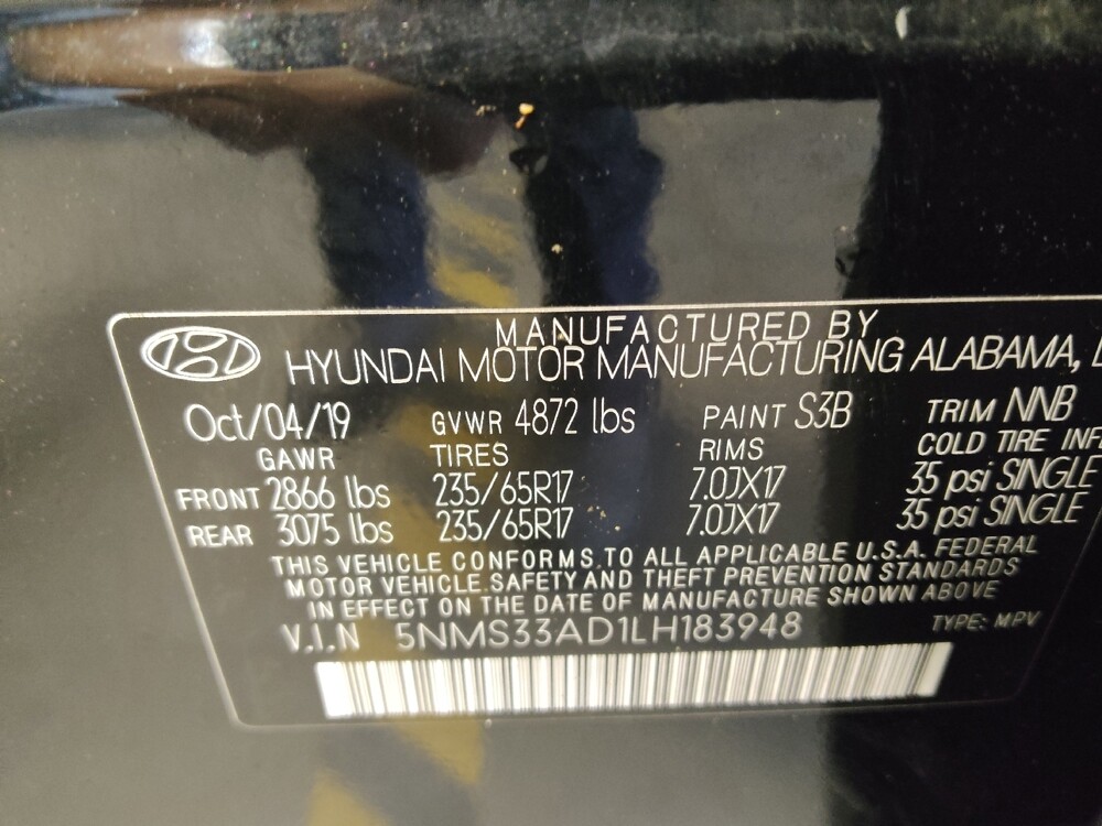 2020 Hyundai Santa Fe in Greensboro, NC 27407 - 18131135 33