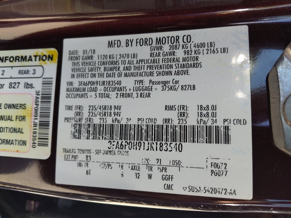 2018 Ford Fusion in Winston-Salem, NC 27103 - 18131137 33