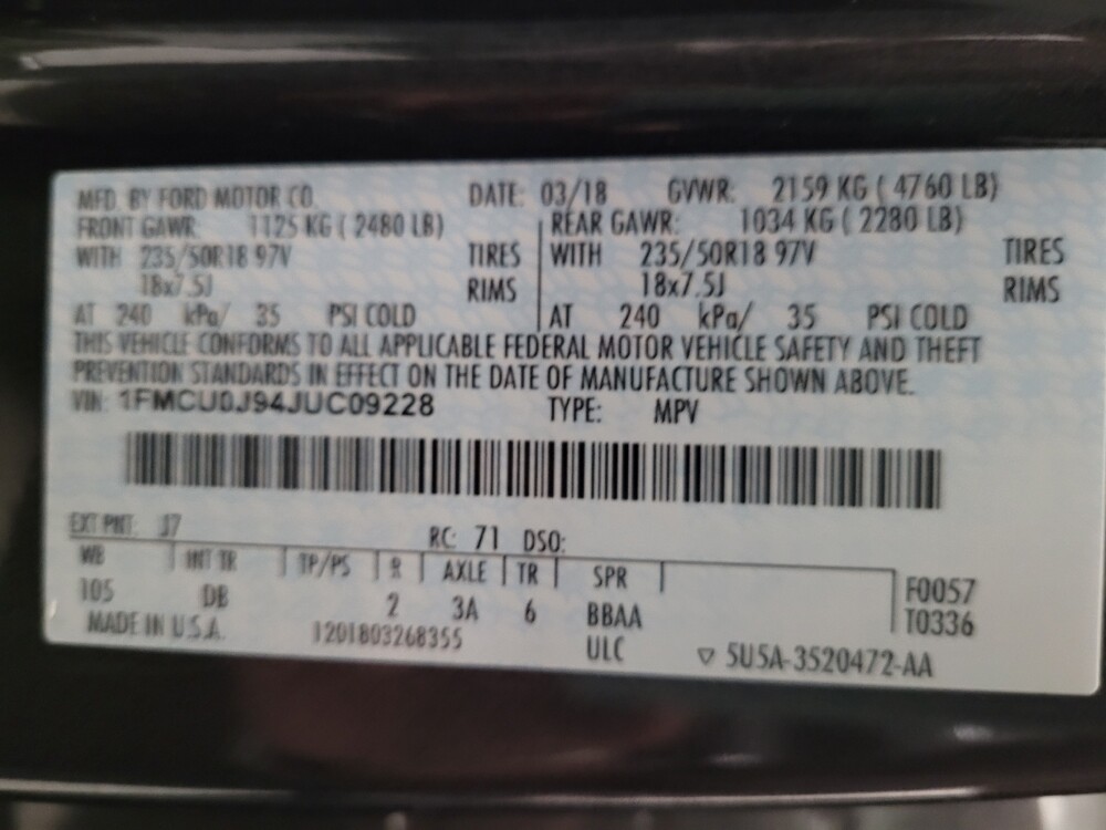 2018 Ford Escape in Sacramento, CA 95821 - 18131452 33