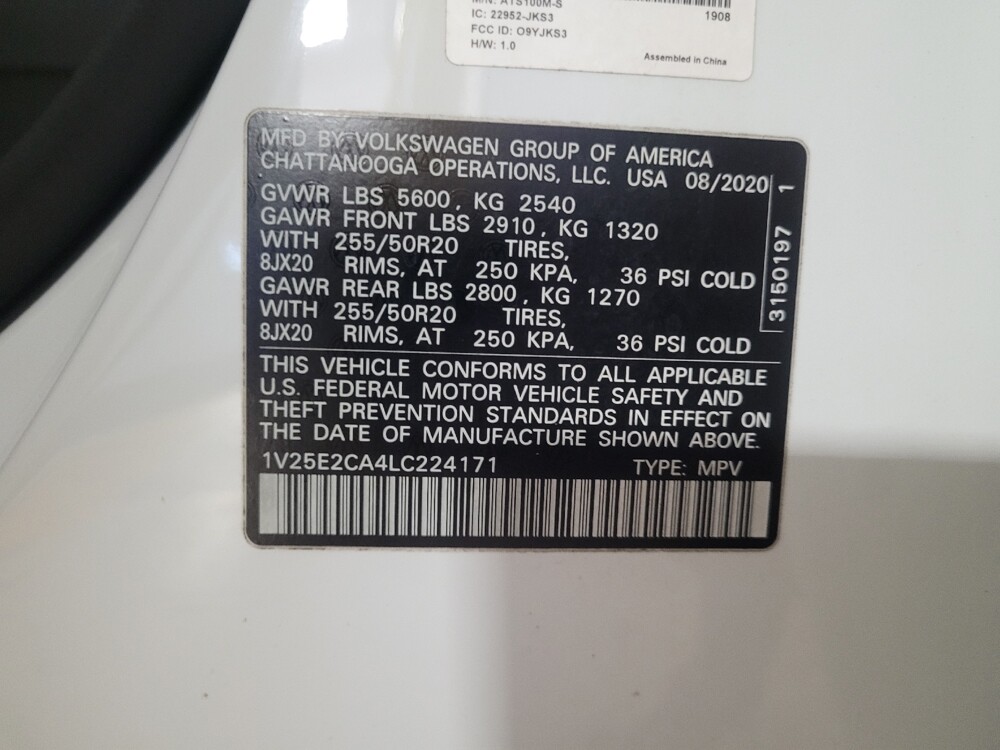 2020 Volkswagen Atlas in Conyers, GA 30094 - 18131475 33