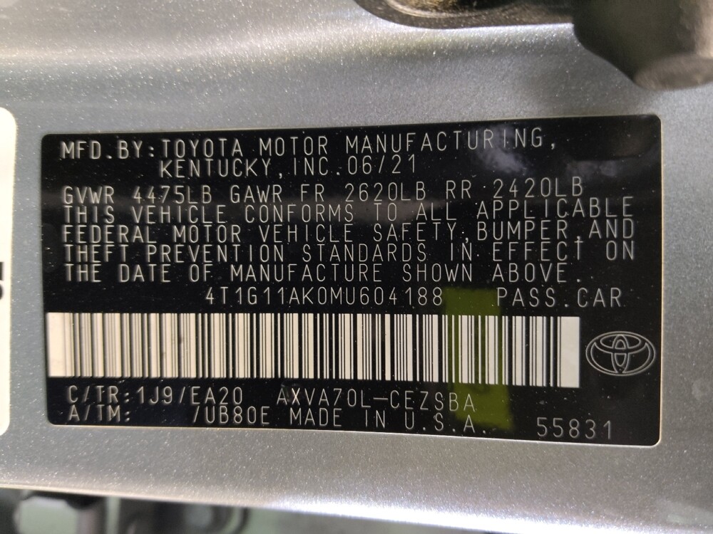 2021 Toyota Camry in Lakeland, FL 33815 - 18131516 33