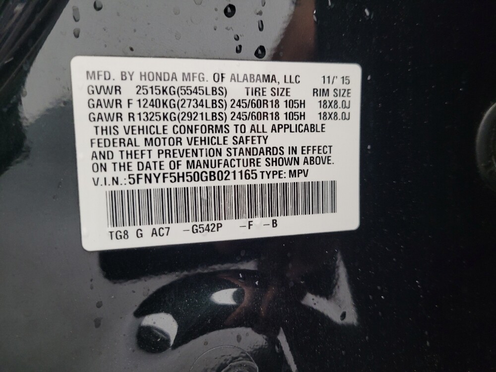 2016 Honda Pilot in Las Vegas, NV 89102 - 18131520 33