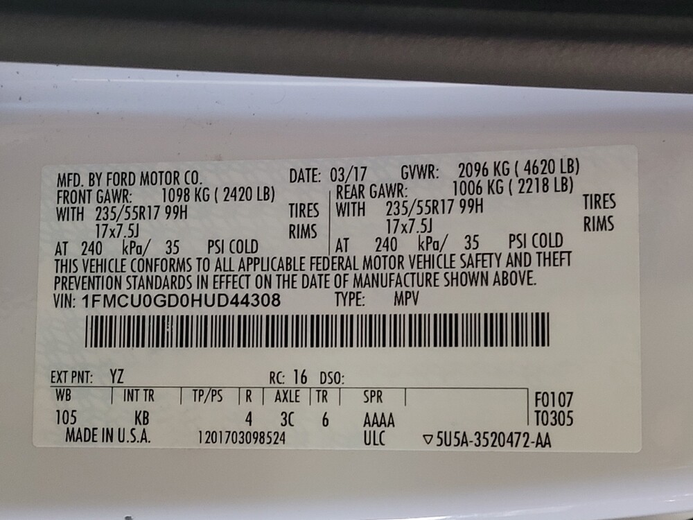 2017 Ford Escape in Kissimmee, FL 34744 - 18131544 33