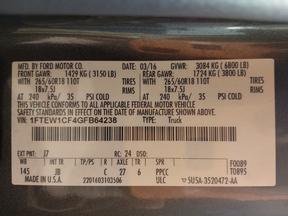 2016 Ford F150 in Conway, SC 29526 - 18131550 33