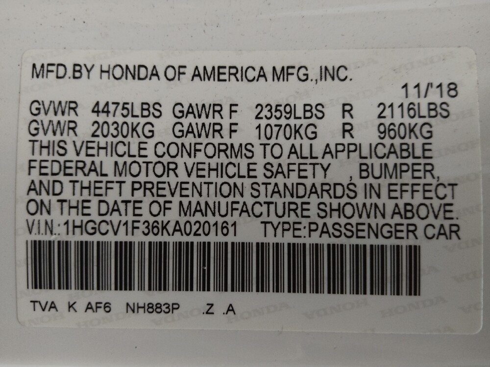 2019 Honda Accord in Albuquerque, NM 87113 - 18131566 33