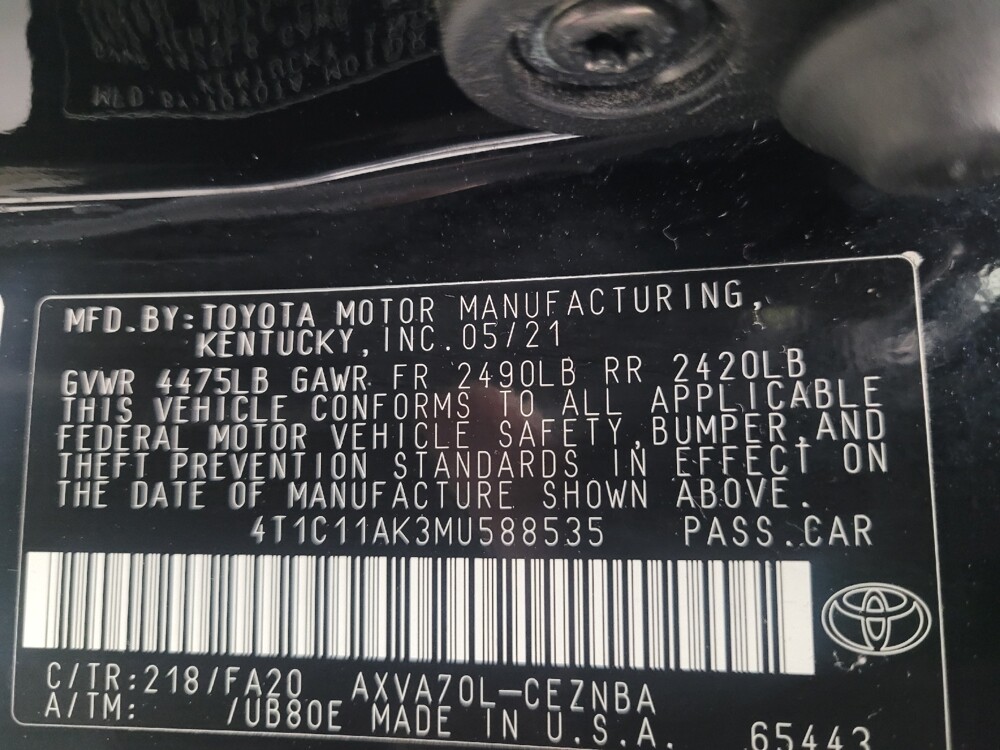 2021 Toyota Camry in Huntsville, AL 35816 - 18131579 33