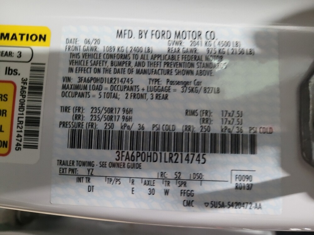 2020 Ford Fusion in Owings Mills, MD 21117 - 18131609 33