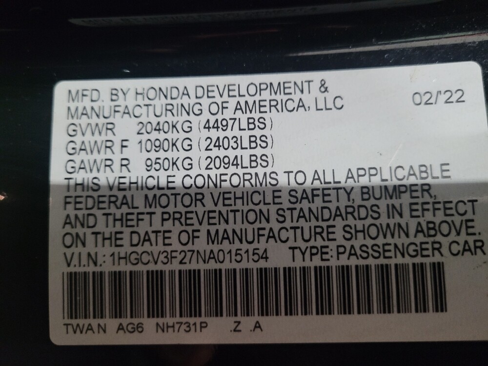 2022 Honda Accord in Plymouth Meeting, PA 19462 - 18131621 33