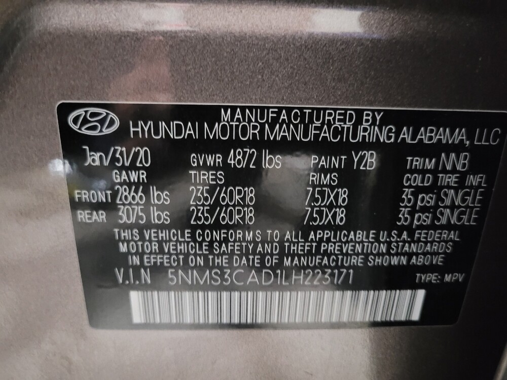 2020 Hyundai Santa Fe in Williamstown, NJ 8094 - 18131742 33