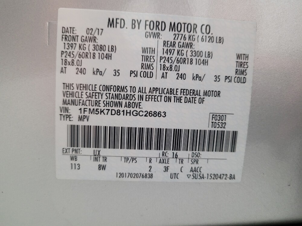 2017 Ford Explorer in Downey, CA 90241 - 18131779 33