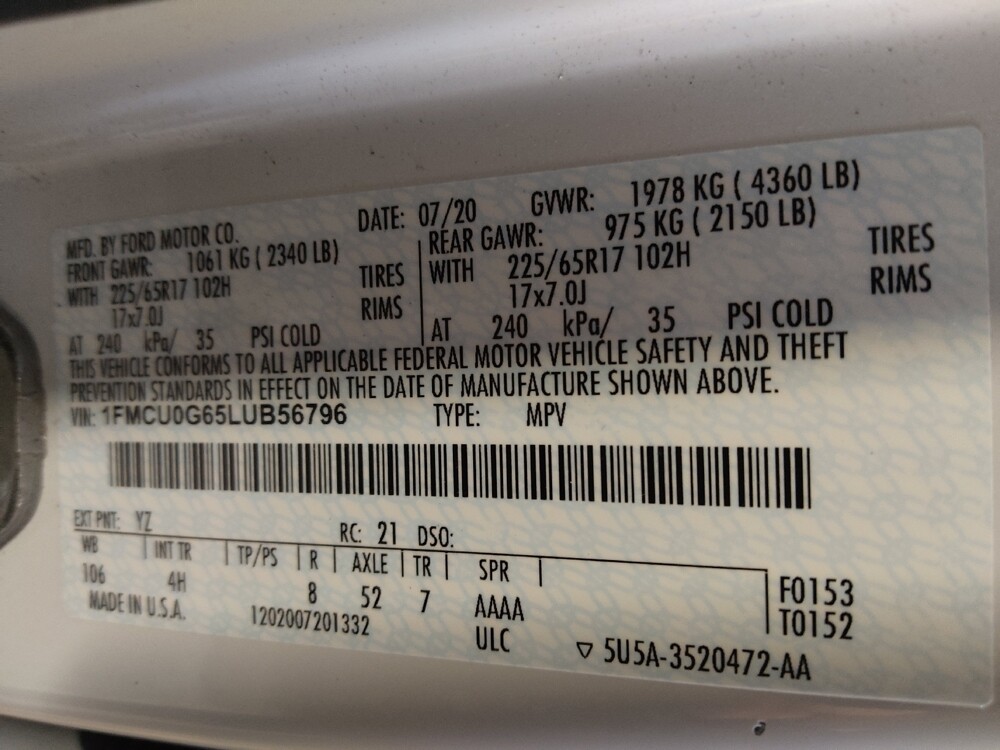 2020 Ford Escape in Savannah, GA 31419 - 18131798 33