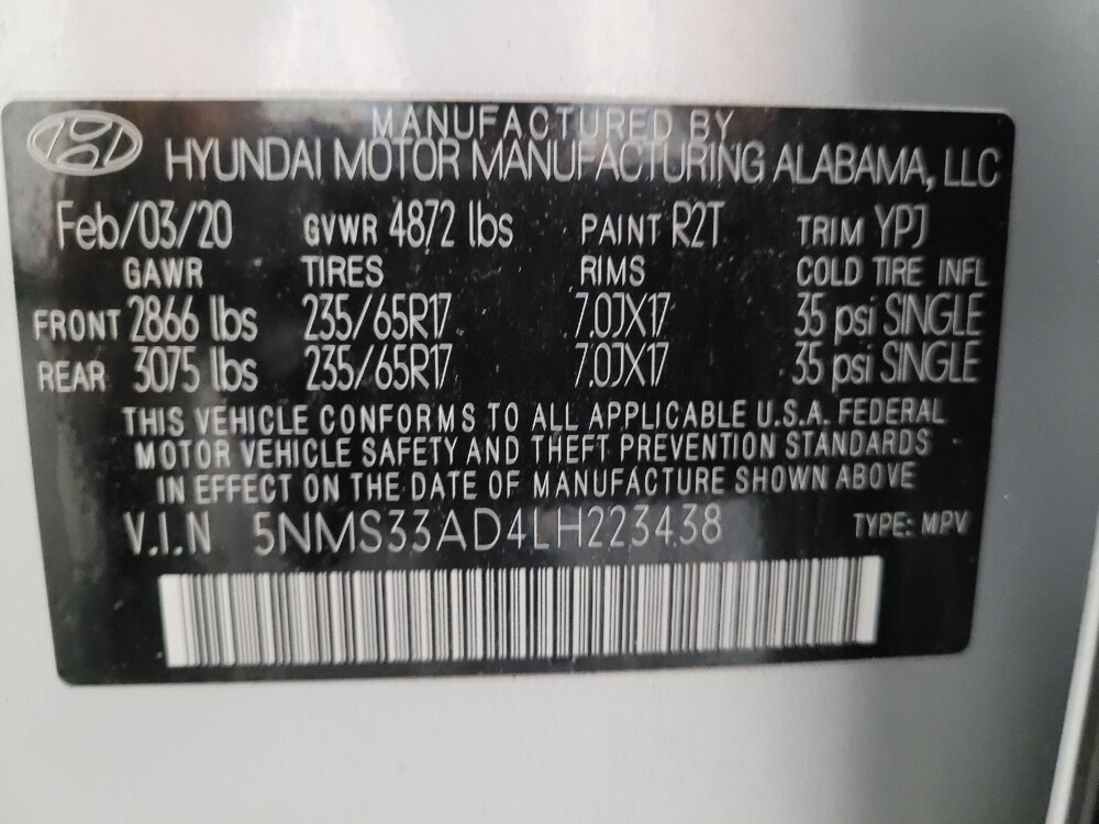 2020 Hyundai Santa Fe in Torrance, CA 90504 - 18131850 33