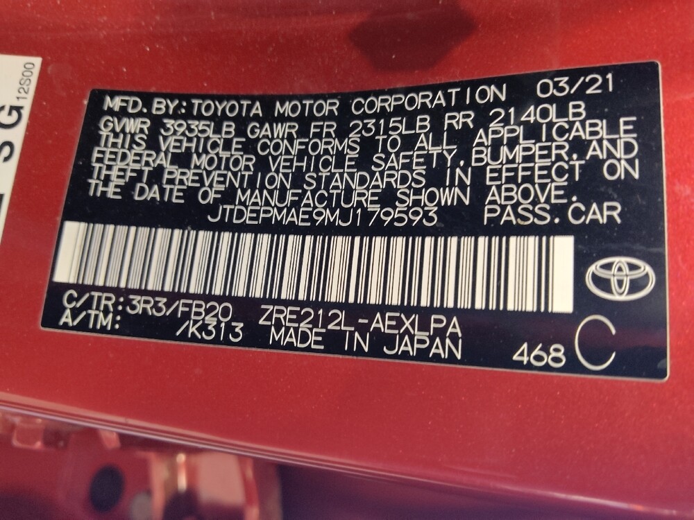 2021 Toyota Corolla in Union City, GA 30291 - 18131981 33